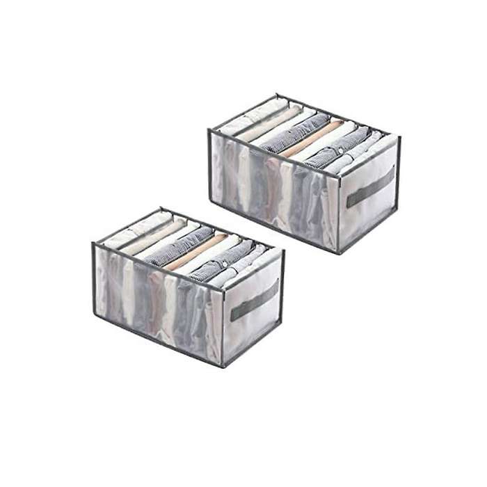 Foldable Closet Organizer Drawer for Jeans Underwear Socks 2pieces