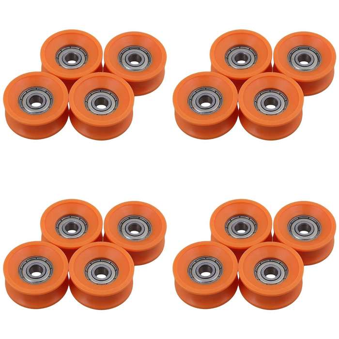 16pcs 6x30x13mm Plastic Coated Sealed Bearings Steel 606zz Deep Wheel