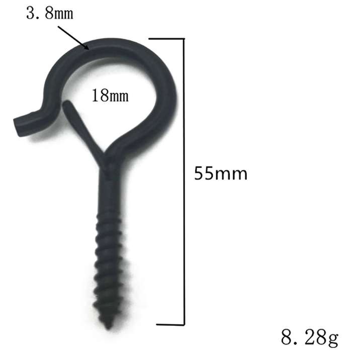 30pcs Q Hook with Safety Buckle, Windproof Screw Hook, Hook