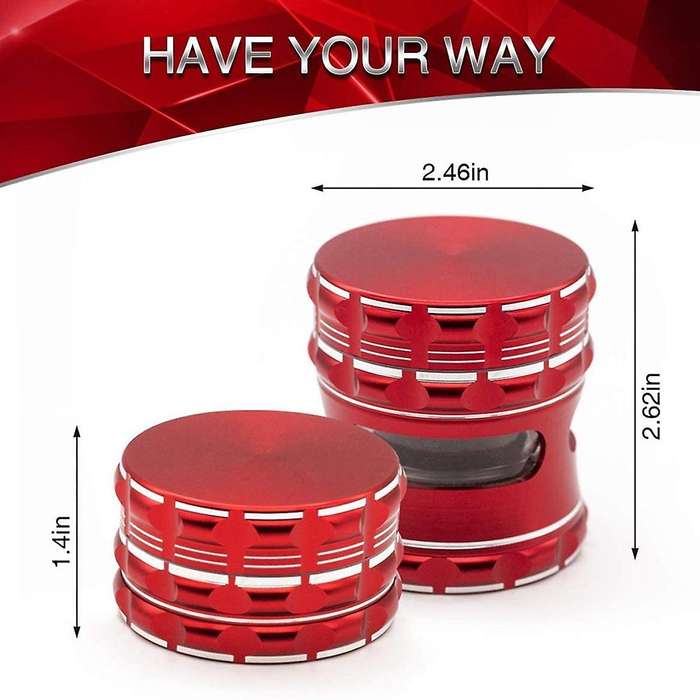 4 Part Metal Herb Grinder Large Spice Grinder Purple