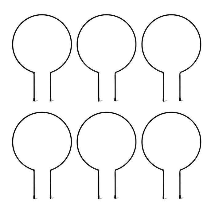 6 Pack Metal Green Plant Support for Plants Stand (round Shaped)