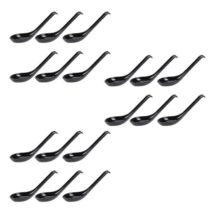 18 Pcs Japanese Style Spoons Rice Spoons Soup Spoons with Long Handle