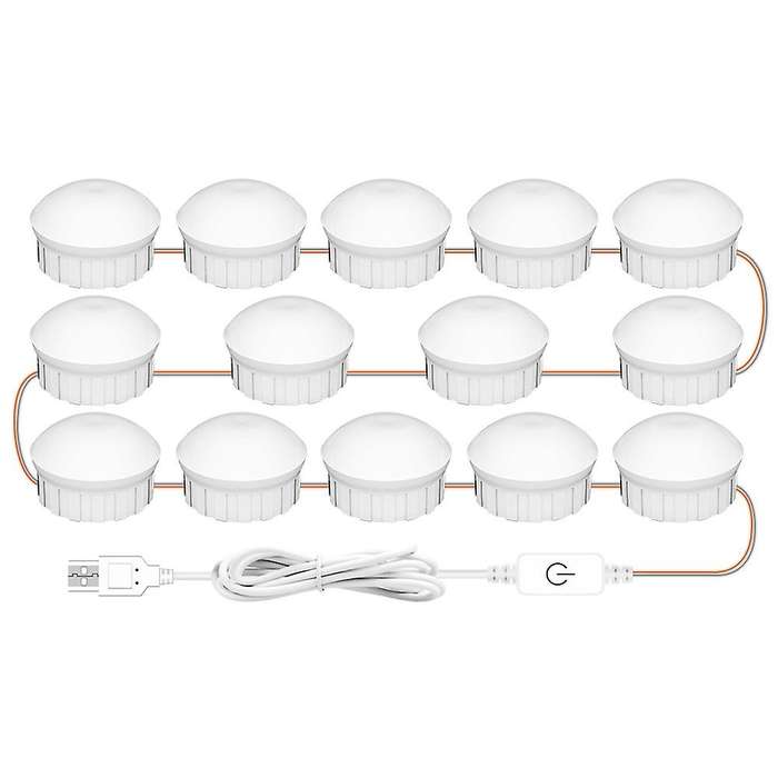 3 Colors Makeup Mirror Lamp Led Professional Press Dimming Dressing-c