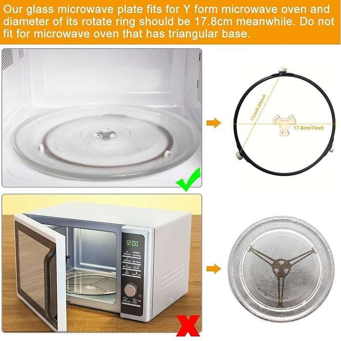 Microwave Plate Spare Durable Microwave Turntable Glass Plate