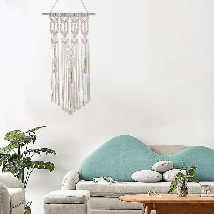 Macrame Wall Hanging Woven Boho Chic Wall Decor, Geometric Wall Art
