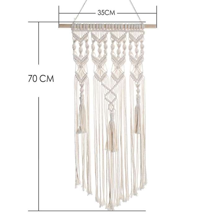 Macrame Wall Hanging Woven Boho Chic Wall Decor, Geometric Wall Art