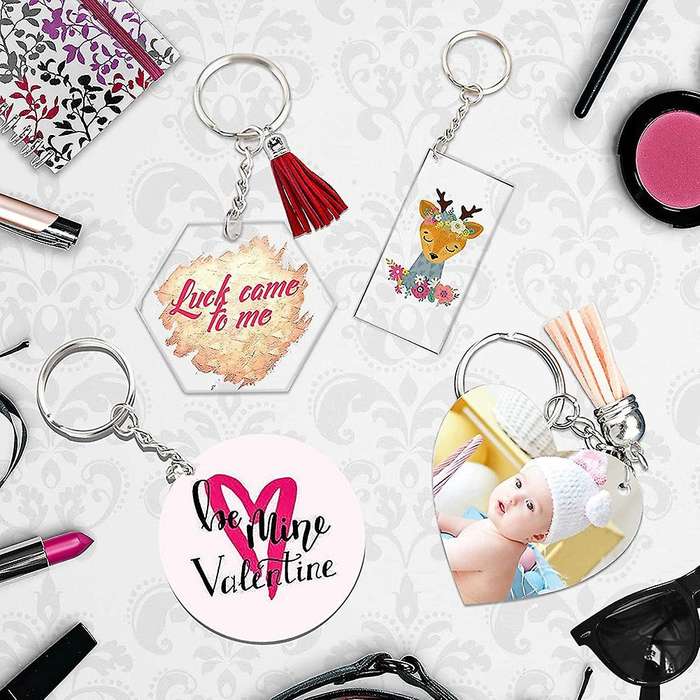 Acrylic Keychain Blanks,for Vinyl with Acrylic Blanks, Keychain
