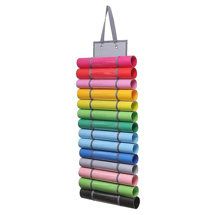 Vinyl Roll Rack, Vinyl Roll Storage Rack 14 Compartments, 1pcs