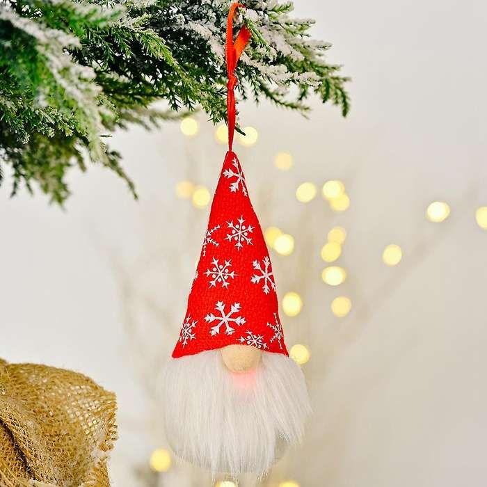 Gnome Christmas Decor with Led Light Pendants for Indoor Outdoor