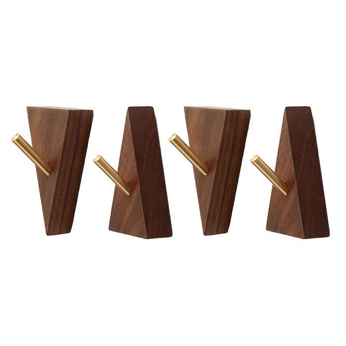 Nordic Japanese Creative Walnut Beech Solid Wood Copper Coat Hook