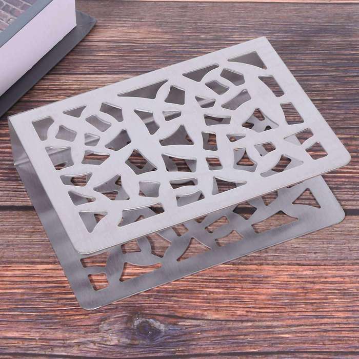 2x Napkin Holder Stainless Steel Napkin Holder Paper Towel Rack