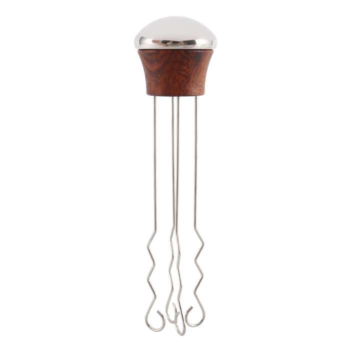 Stainless Steel Coffee Powder Needle Equipment Needle Wood Color