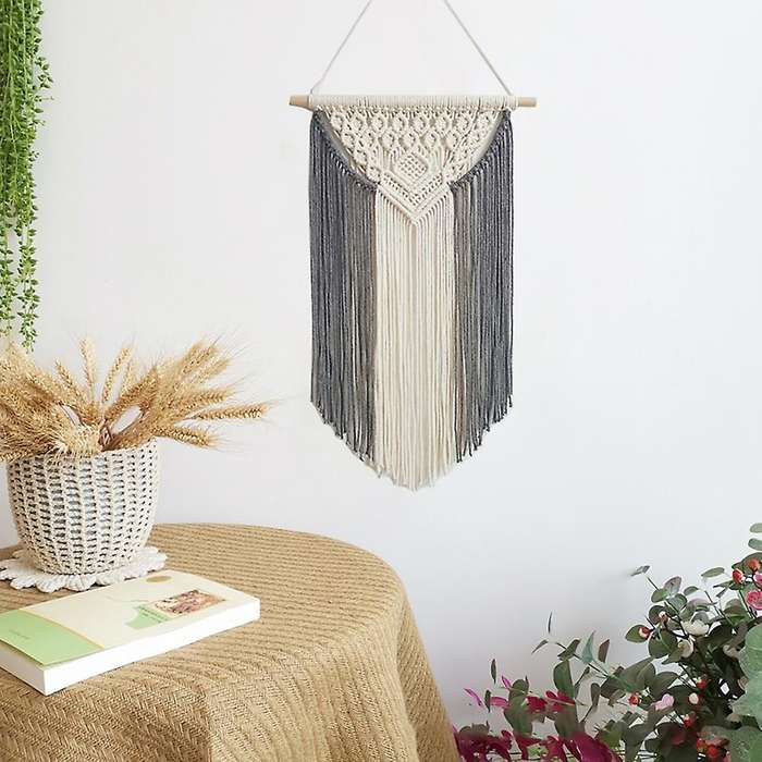 Macrame Wall Hanging Decoration for Apartment, Dorm, Bedroom, Nursery