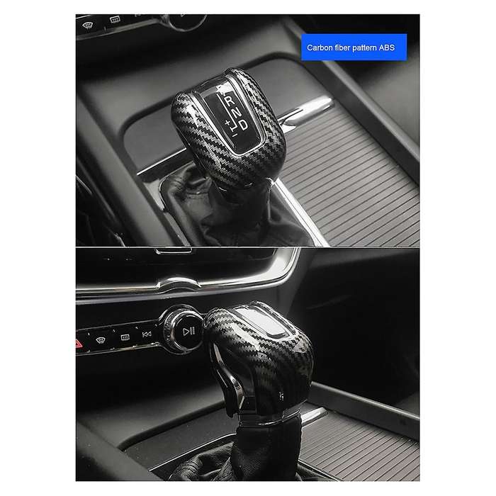For Volvo Carbon Fiber Central Console Gear Shift Lever Cover Gear