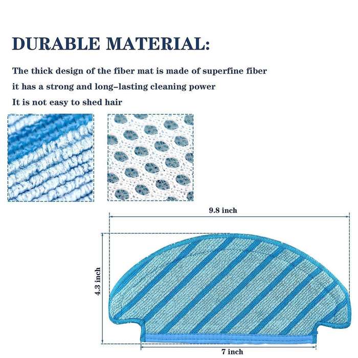10pcs Mop Cloths Cleaning Pads Compatible with Ecovacs Deebot Ozmo T8