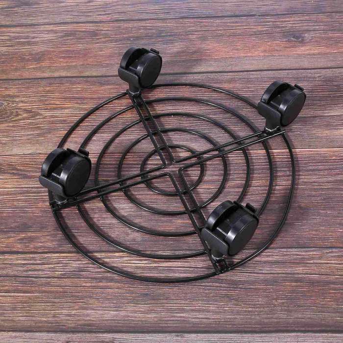 Metal Plant Flower Pot Trolley Caddy On Wheels Indoor Outdoor Tools