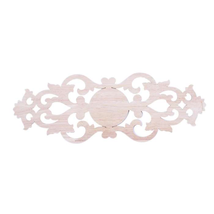 Rubber Wood Carved Applique Retro Furniture Crafts Decor(40*15cm)