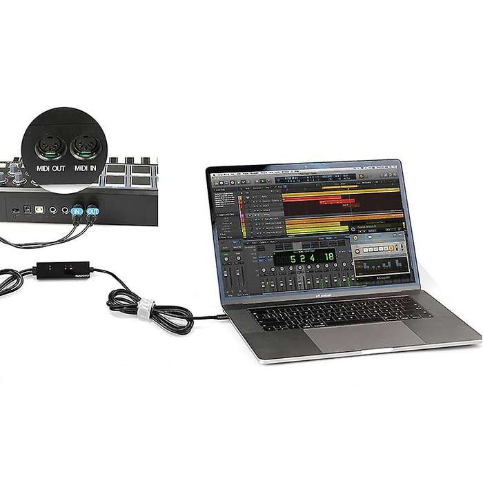 Doremidi Mtu-11 Midi to Usb C Type C Converter with Light for Android