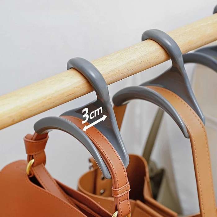 4pcs Hook Arch Shaped Hanger Toe Bag Tie Silk Scarf Hat Wardrobe A