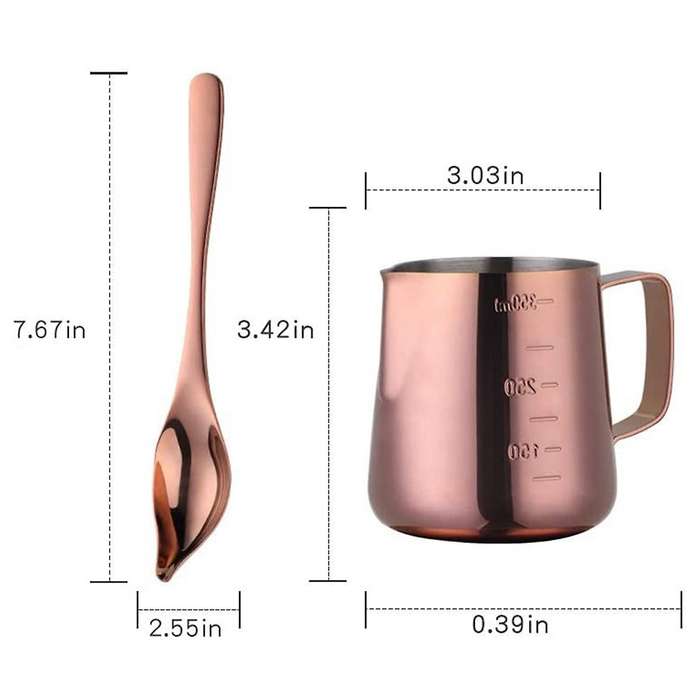 Milk Frothing Pitcher Steaming Pitchers Milk Coffee Cappuccino,350ml