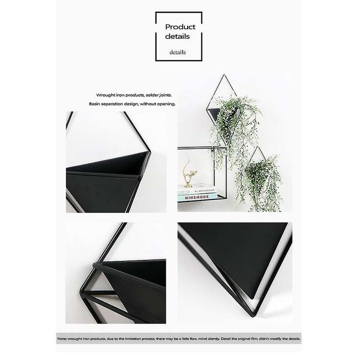 Triangular Hanging Planters Pot Flower Plant Hanging Basket - Small