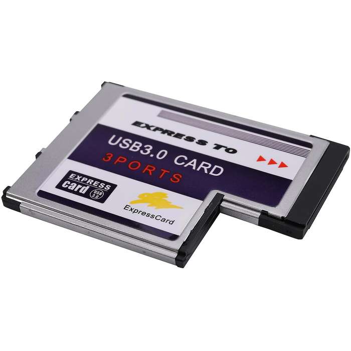3 Port Hidden Inside Usb 3.0 to Express Card 54mm Adapter Converter