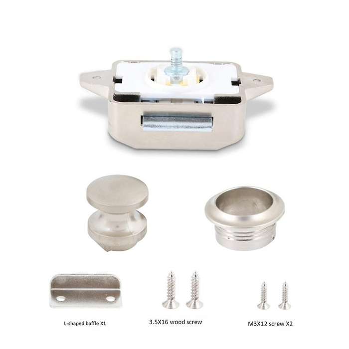 3pcs Car Push Lock Diameter 26mm Rv Caravan Boat Button Locks Nikel