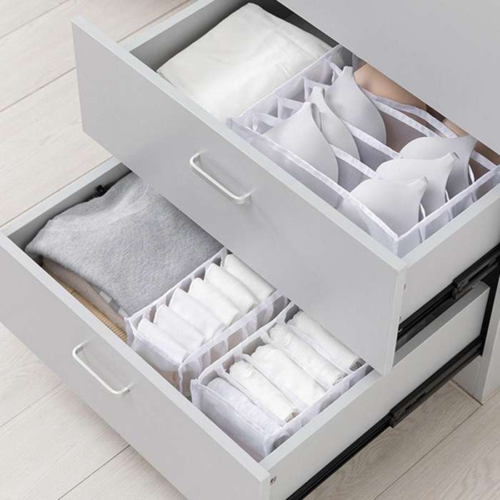 6pcs Underwear Bra Organizer Storage Drawer Closet Organizers Boxes