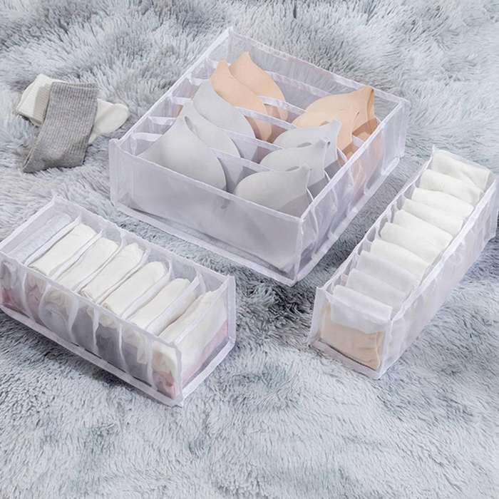 6pcs Underwear Bra Organizer Storage Drawer Closet Organizers Boxes