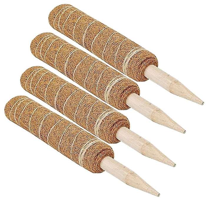4pc Coir Moss Totem Pole for Creepers Plant Support Climbing Garden