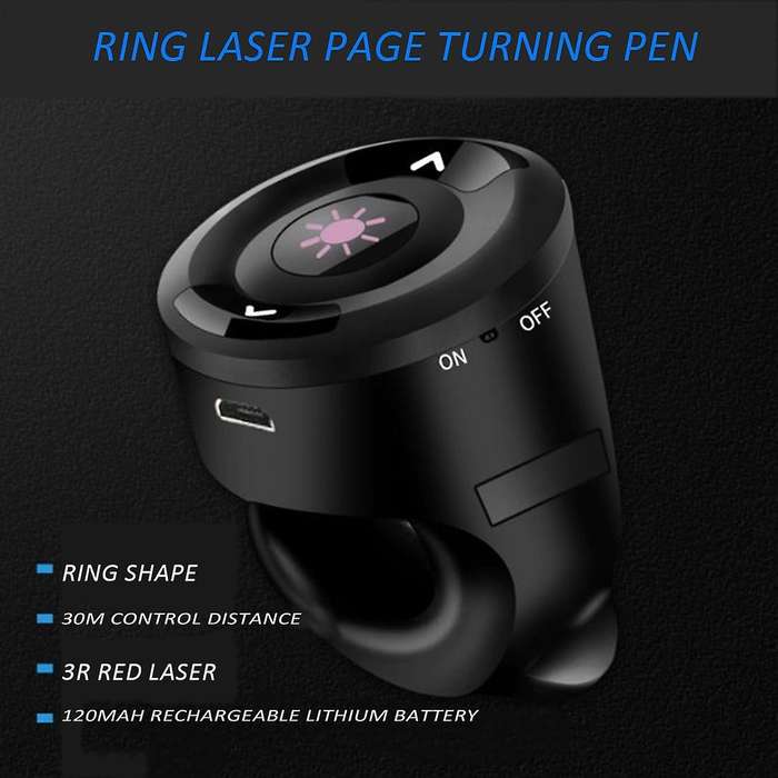 2.4ghz Rechargeable Wireless Presenter Finger Ring