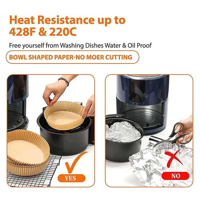 100 Pcs Air Fryer Liners,non-stick Baking Parchment,for Bbq,et