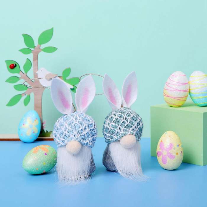 Easter Plush Doll Bunny Gnomes Ornaments Desktop Bunny Gnome Gifts