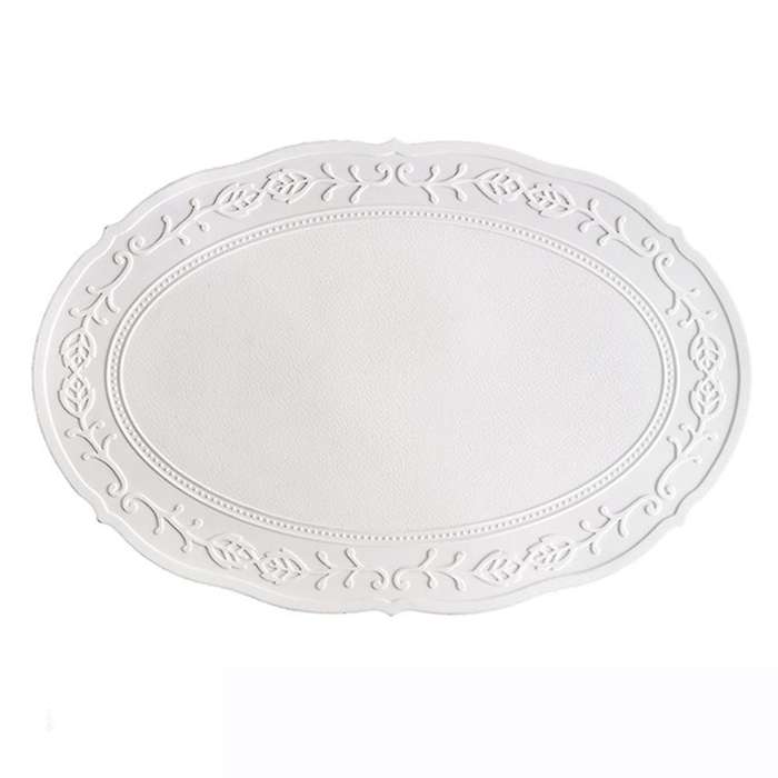 Modern Simple Oval Relief Silicone Dining Pad Household Dining Pad B