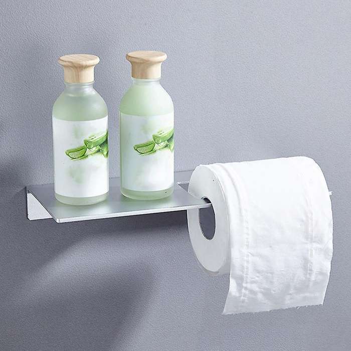 Multifunctional Tissue Holder Toilet Paper Roll Holder(silver)