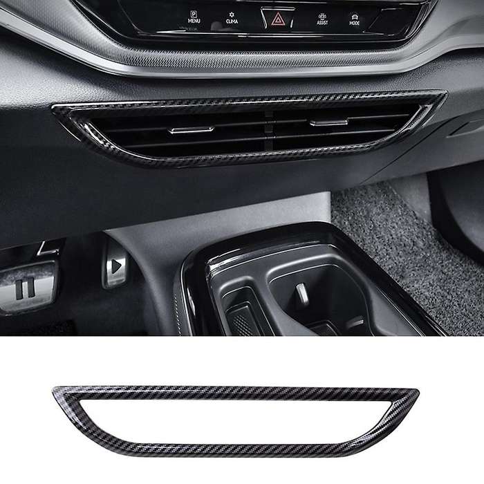 Carbon Fiber Car Central Control Air Condition Outlet Vent Cover Trim