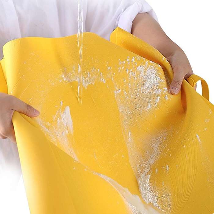 Thickened Silicone Dough Rolling Mat Pastry Baking Mat Tools (yellow)