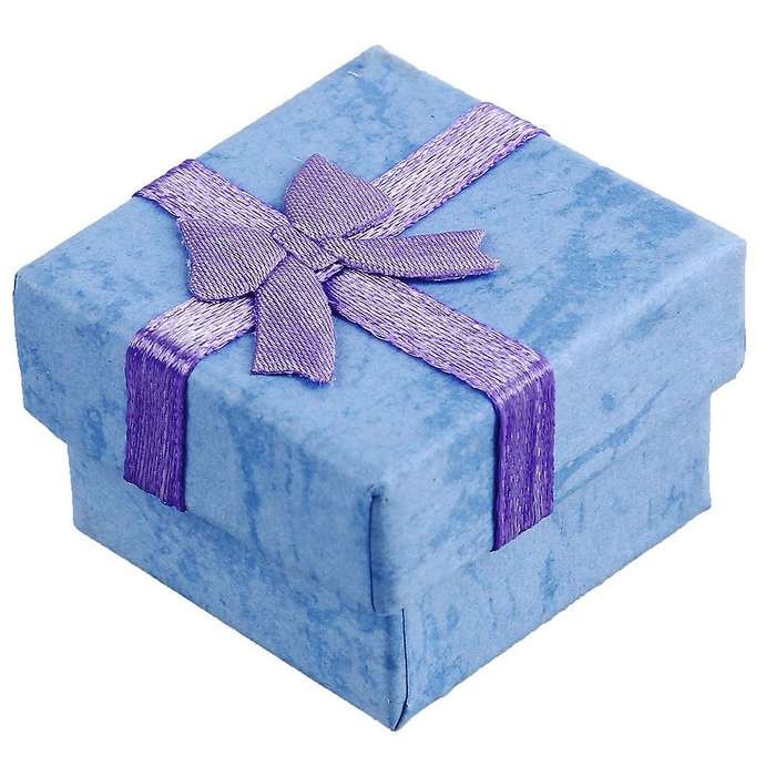 24 Pcs Ring Earring Jewelry Display Gift Box Bowknot Square Purple