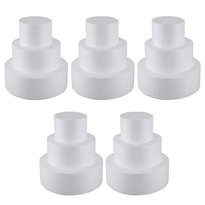 5x Round Cake Dummy (cake Dummy Set 4 Inch 6 Inch 8 Inch)