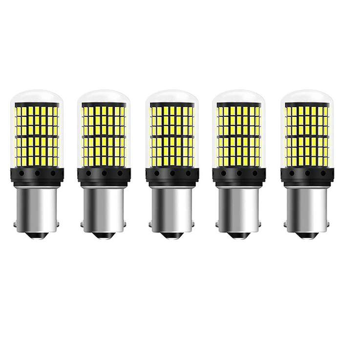 5pcs Led Bulbs 1156 Ba15s P21w 180degrees Led 144smd