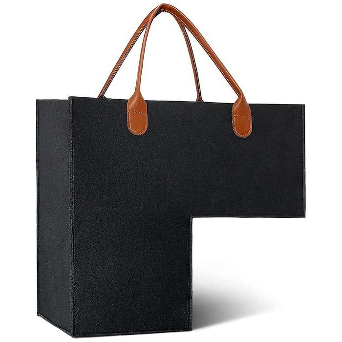 Stair Basket with Handles for 16 Inch Carpeted Stairs Basket (black)