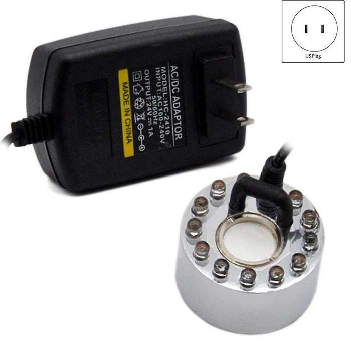 Mist Maker 12 Led Light Color Change Mist Maker Atomizer with Us Plug