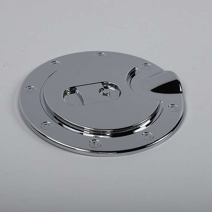 Door Fuel Tank Cover Gas Filler Cap Trim for Dodge Ram, Abs Silver