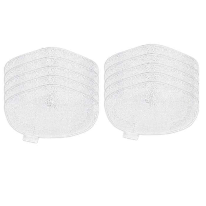 10 Steam Mop Pads for Polti Vaporetto Paeu0332 Vacuum Cleaner, White
