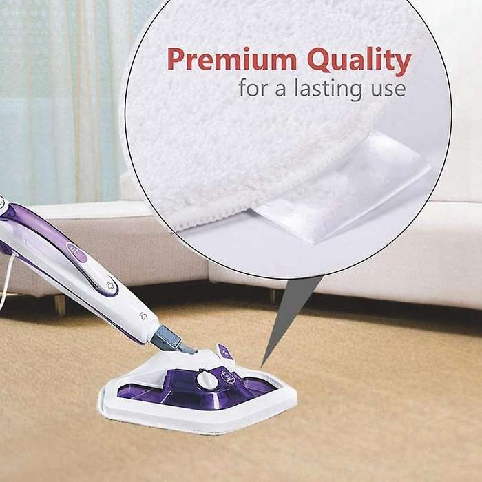 10 Steam Mop Pads for Polti Vaporetto Paeu0332 Vacuum Cleaner, White