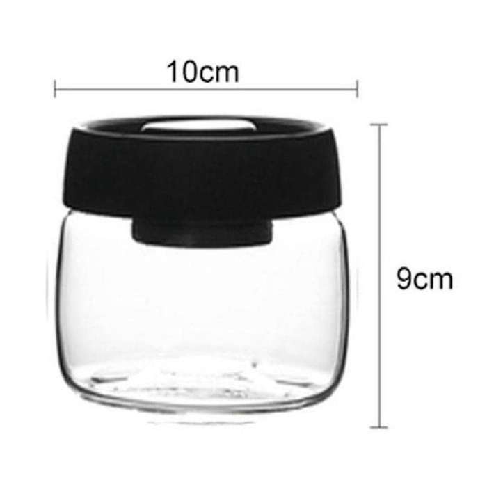 Coffee Storage Container Glass Vacuum Jar Kitchen Snack Tea Storage S