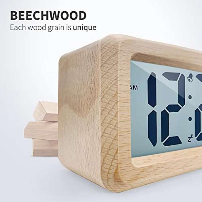 Digital Alarm Clock with Temperature & Large Screen Clock Brightness