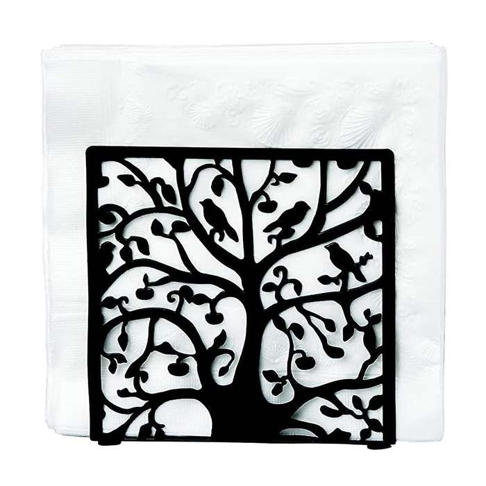 Metal Table Top Napkin Holder - Black Table Paper Napkin Dispenser