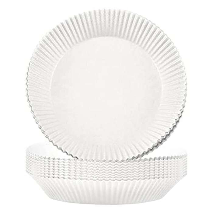 Disposable Paper Lined Non Stick Air Fryer Lined Baking Paper White