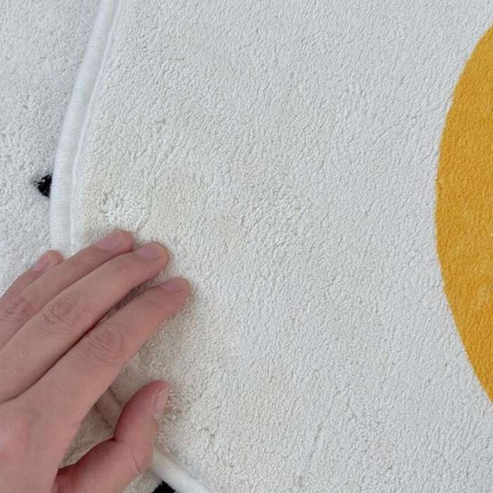 Imitation Cashmere Poached Egg Floor Mats Living Room Non-slip Carpet